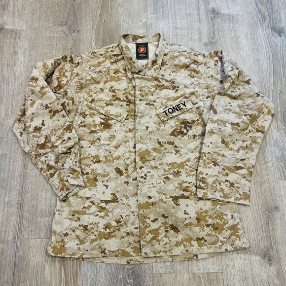 US Marine Corps MCCUU Desert Marpat Blouse Jacket USMC Military Large Long  - Picture 3 of 16